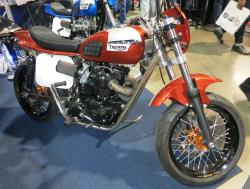 Red Triumph en el evento de Long Beach International Motorcycle Show